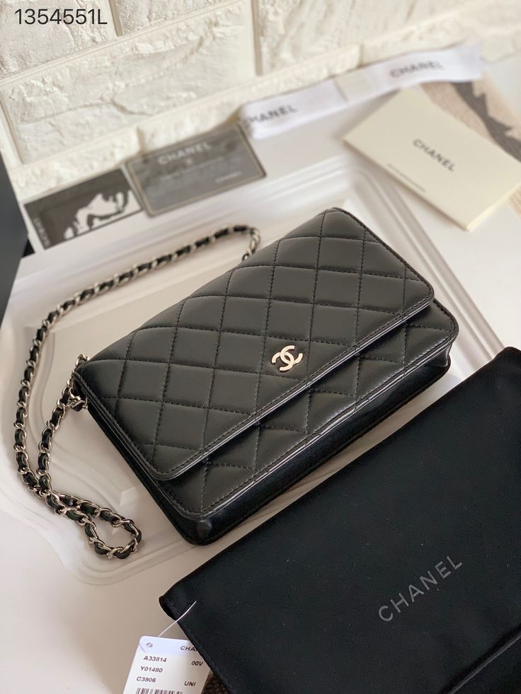 Sac Chanel Wallet On Chain Noir