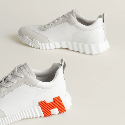 Hermès Bouncing Cuir Blanc/Orange