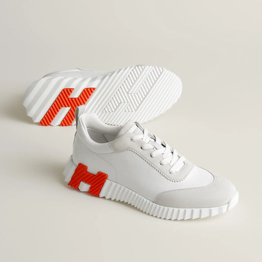 Hermès Bouncing Cuir Blanc/Orange
