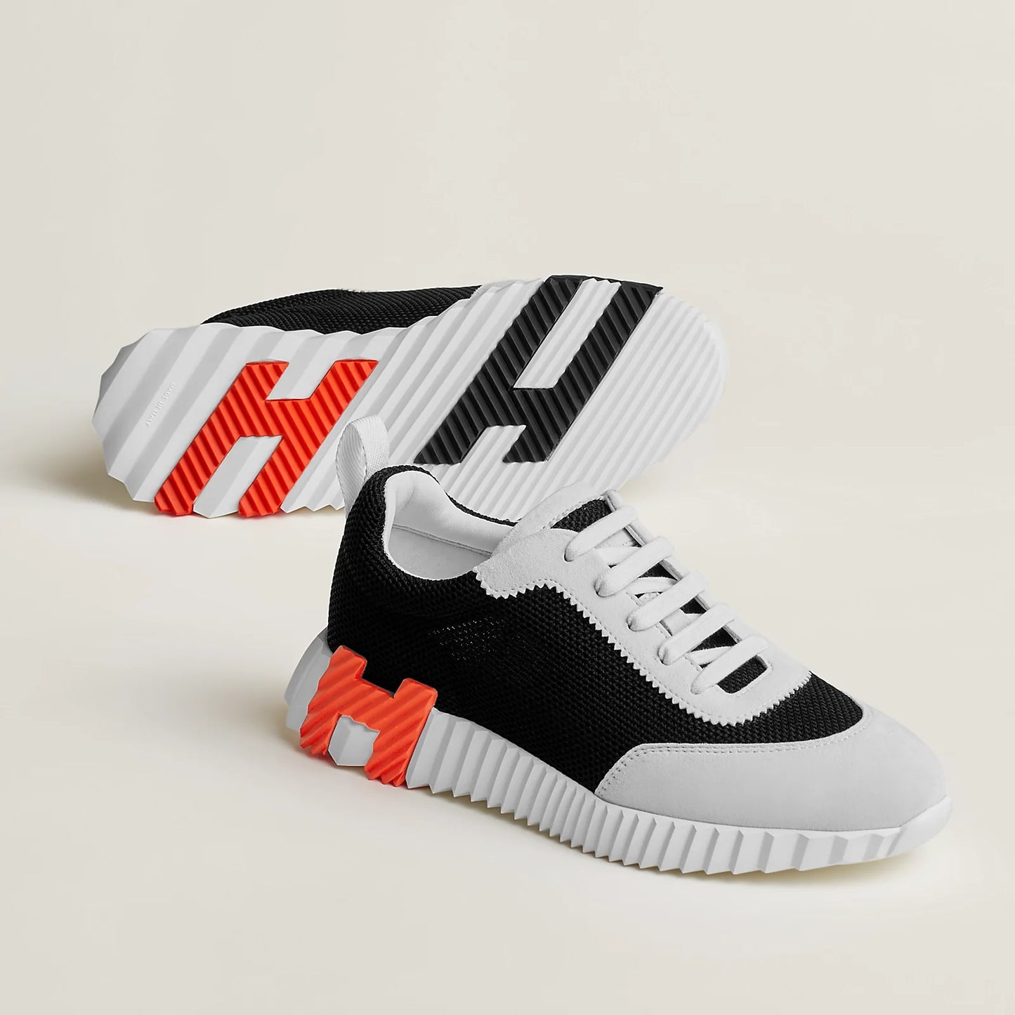 Hermès Bouncing Noir/Blanc/Orange